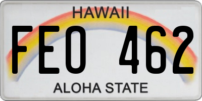 HI license plate FEO462