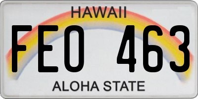 HI license plate FEO463