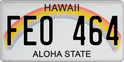 HI license plate FEO464