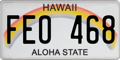 HI license plate FEO468