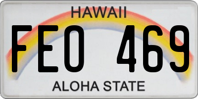 HI license plate FEO469