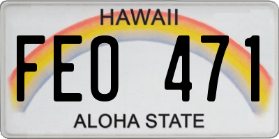 HI license plate FEO471