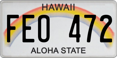 HI license plate FEO472