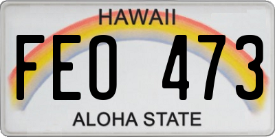 HI license plate FEO473