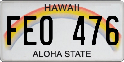 HI license plate FEO476