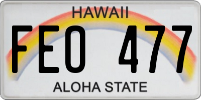 HI license plate FEO477