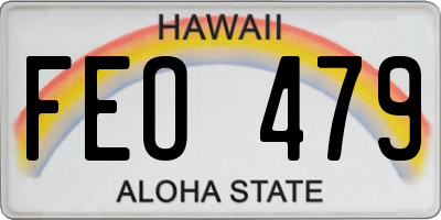 HI license plate FEO479