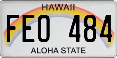 HI license plate FEO484