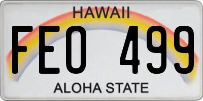 HI license plate FEO499