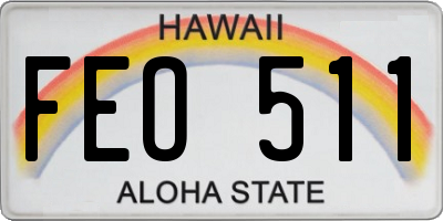 HI license plate FEO511