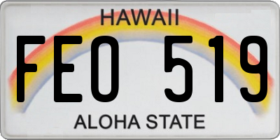 HI license plate FEO519
