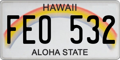 HI license plate FEO532