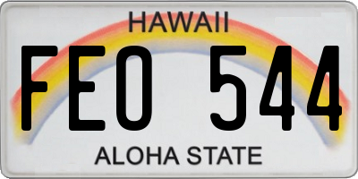 HI license plate FEO544