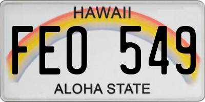HI license plate FEO549