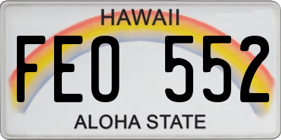 HI license plate FEO552