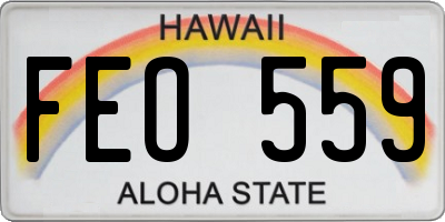 HI license plate FEO559