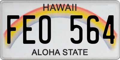 HI license plate FEO564