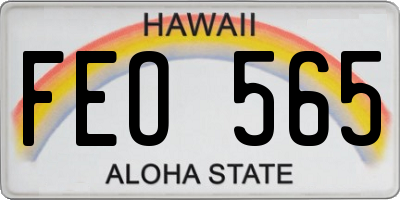 HI license plate FEO565
