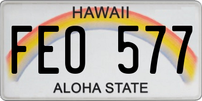 HI license plate FEO577