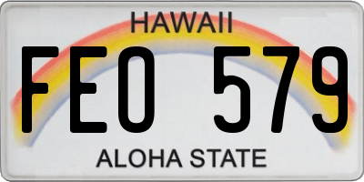 HI license plate FEO579