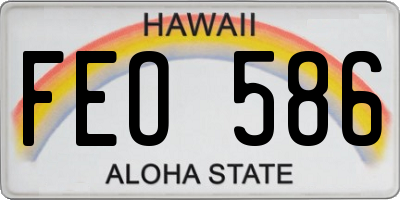 HI license plate FEO586