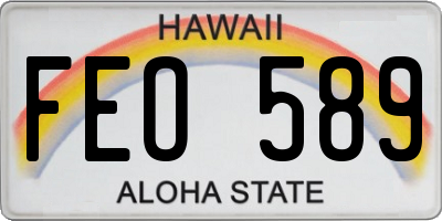 HI license plate FEO589