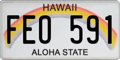 HI license plate FEO591