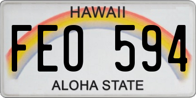 HI license plate FEO594