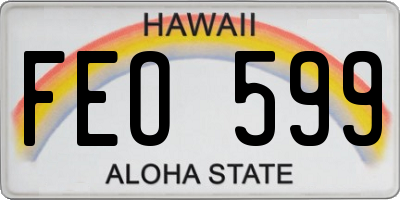 HI license plate FEO599