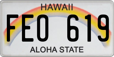 HI license plate FEO619