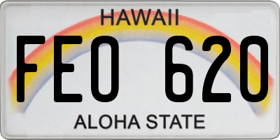 HI license plate FEO620