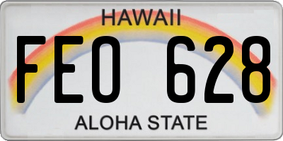 HI license plate FEO628
