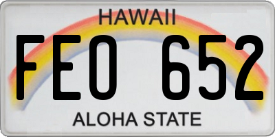 HI license plate FEO652