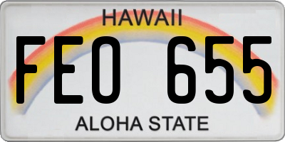 HI license plate FEO655