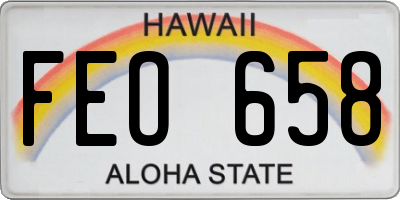 HI license plate FEO658