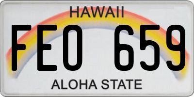 HI license plate FEO659