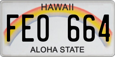 HI license plate FEO664