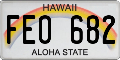 HI license plate FEO682