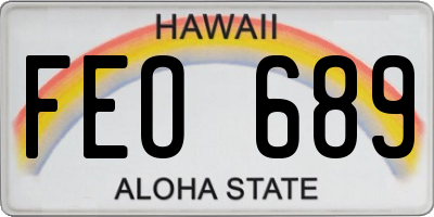 HI license plate FEO689