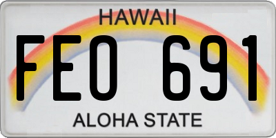 HI license plate FEO691