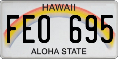 HI license plate FEO695