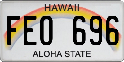 HI license plate FEO696