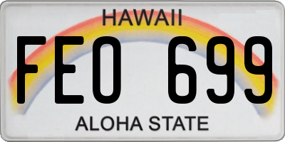 HI license plate FEO699