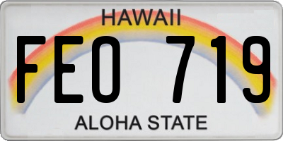 HI license plate FEO719
