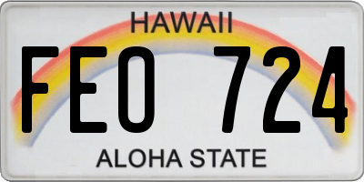 HI license plate FEO724