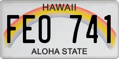HI license plate FEO741