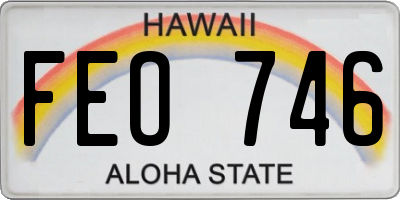 HI license plate FEO746