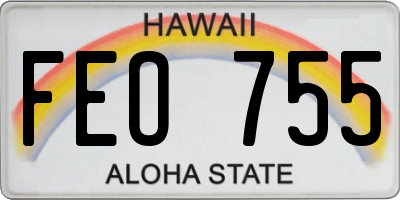 HI license plate FEO755