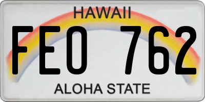 HI license plate FEO762