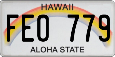 HI license plate FEO779